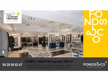 fonds de commerce prêt-à-porter 280 m²