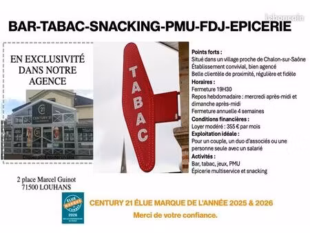 tabac 105 m² chalon sur saone