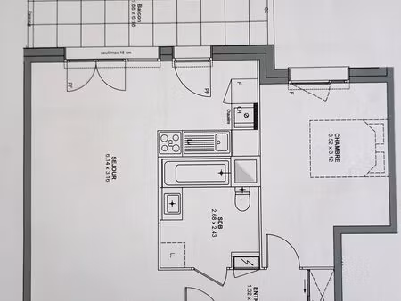 t2 neuf 49m² meublé + balcon + parking – proche gare