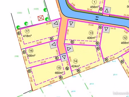 terrain 460 m² calonne ricouart