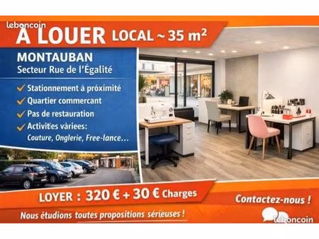 local pro - commercial - secteur égalité - montauban