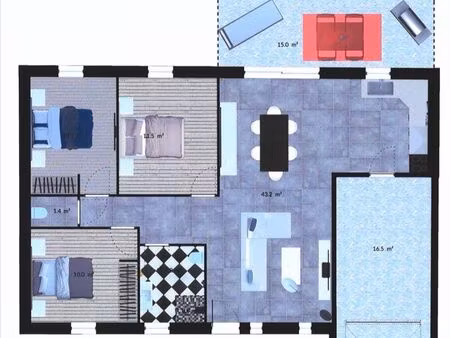 maison 3 chambres - 2022