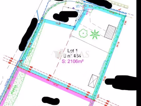 vente terrain 2106 m² à pont-l'eveque (14130)  169 000 €
