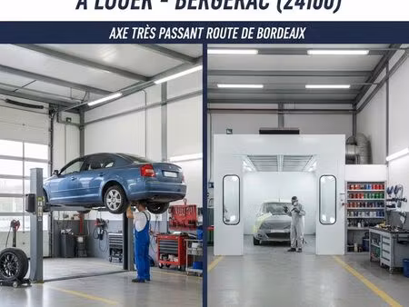 opportunité garage : ateliers mécanique (300m²) & carrosserie (500m²) – route de bordeaux