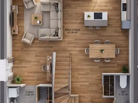 propriété 4 pièces 78 m²