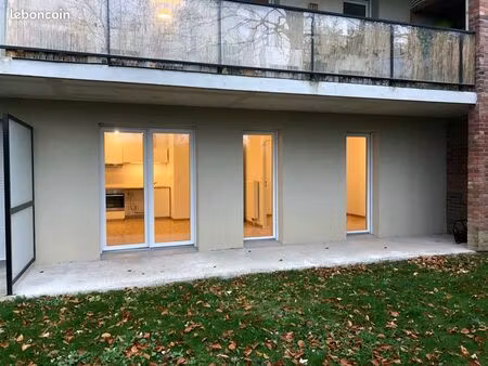 t2 lumineux de standing à templeuve – terrasse sud  jardin  parking