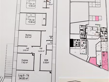 appartement 4 pièces 95 m²