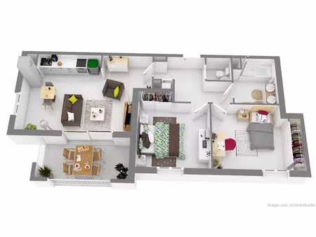 location appartement 2 pièces 42 m² à puyricard (13540)  858 €