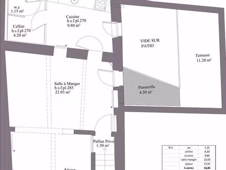 t3 duplex 107 m² carrez à gallargues le montueux