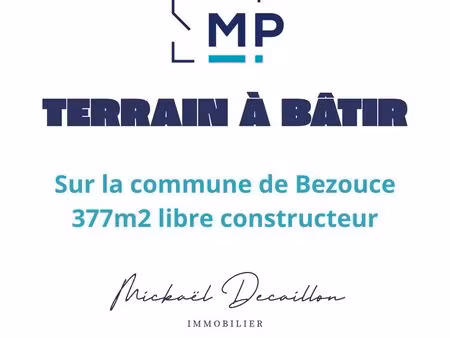 terrain 377 m² bezouce