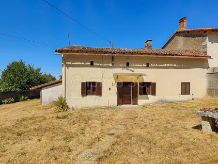 maison en pierre de plan pieds avec jardin