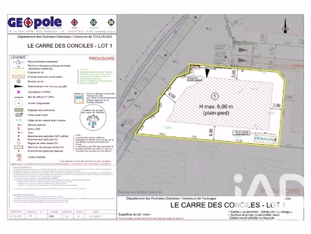 vente terrain à bâtir 635 m²