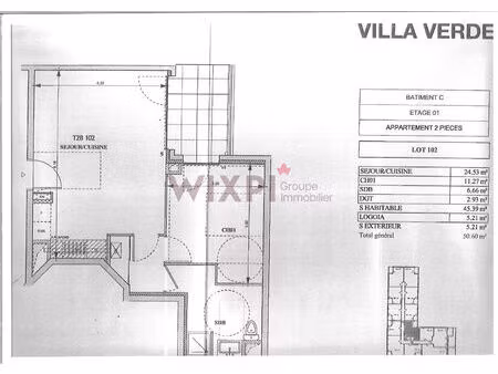 t2 de 46m² à feyzin avec balcon et garage