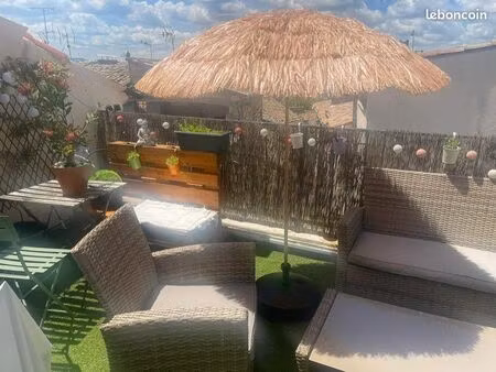 bel appartement t2 meublé et climatisé - rooftop- 35 m2