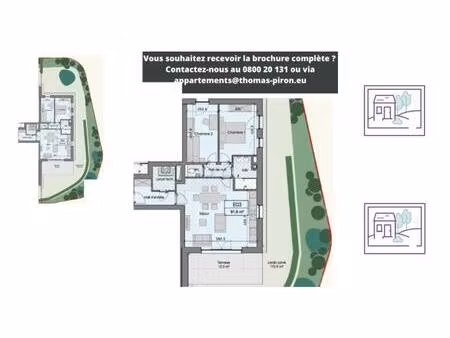 appartement à vendre avec terrasse et jardin   ciney (vbd74385)