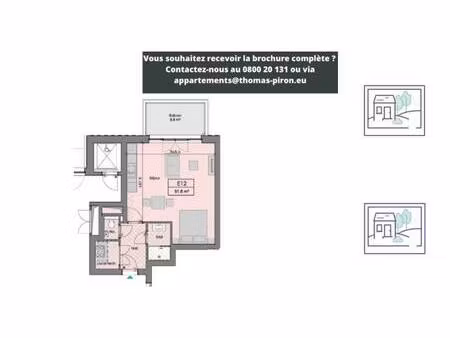 studio à vendre avec terrasse   ciney (vbd74383)
