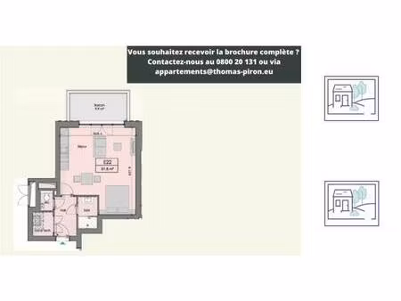 studio à vendre avec terrasse   ciney (vbd74384)