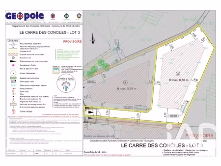 vente terrain à bâtir 985 m²