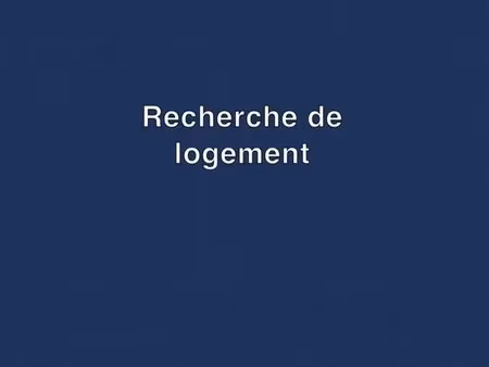 recherche appartement urgent