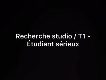 recherche studio / t1 - étudiant sérieux