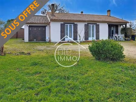 prigonrieux : maison de plain-pied 3 pièces de 73m² avec garage