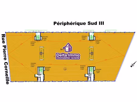 le-petit-quevilly - plateau de bureaux de 1911 m² à louer