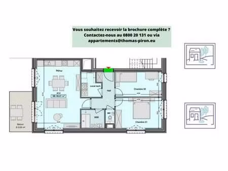 appartement à vendre à rue marguerite depasse 6 charleroi (vbd74433)