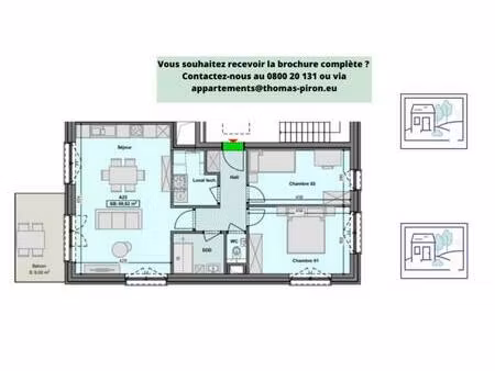 appartement à vendre à rue marguerite depasse 6 charleroi (vbd74434)