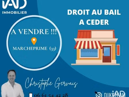 vente droit au bail 140 m²