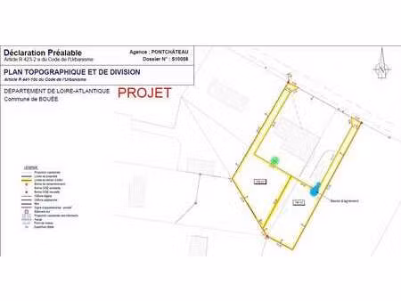 vente terrain à bouée (44260) : à vendre / 746m² bouée