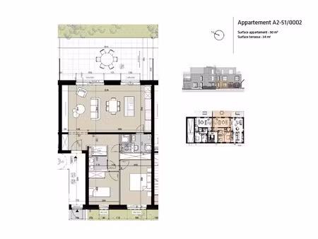 appartement te koop in mont-saint-guibert met 2 slaapkamers