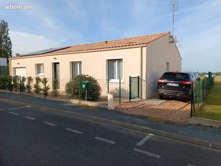 pavillon 4 ch - 104m² + garage - clôturé et arboré - 195 000