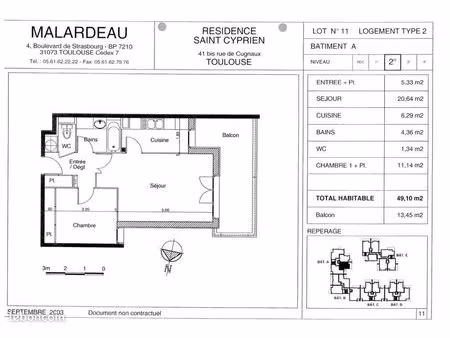 appartement 2 pièces 47 m²