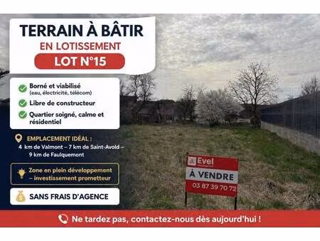 terrain constructible viabilisé à vendre