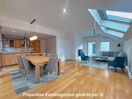 penthouse 2 chambres + bureau proche de la gare