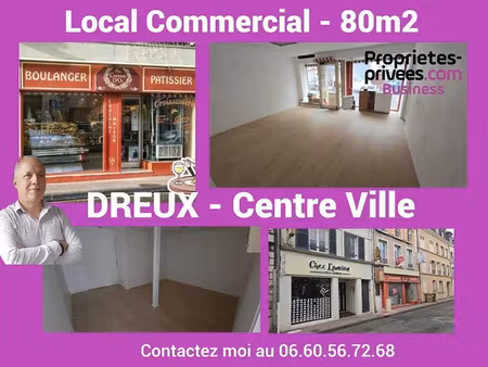 28100 dreux - location local commercial 80 m2