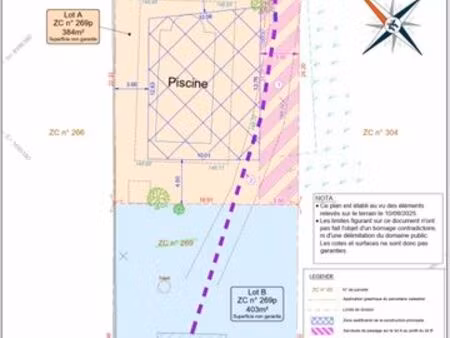 terrain constructible à vendre - lot a - 386m2