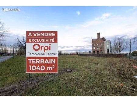 terrain 1 040 m² templeuve en pevele