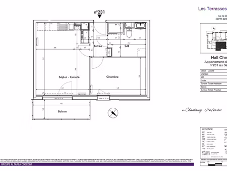 location appartement 2 pièces 43 m² à roncq (59223)  626 €