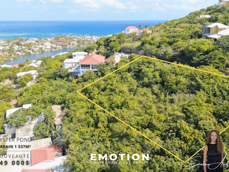vente terrain 1537 m² à saint-martin (97150)  212 000 €