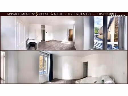 appartement meublé 38 m² – refait à neuf – fibre incluse – centre-ville