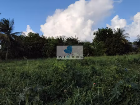 a dubedou saint françois  beau terrain plat de 629m2 à vendr