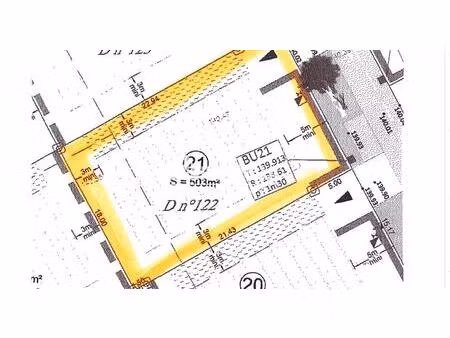 à vendre – terrain constructible viabilisé 500 m² dans lotissement récent