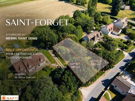 vente terrain 500 m² saint-forget (78720)