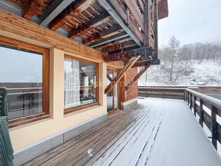 appartement t3 cabine – grande terrasse en résidence avec services à valloire