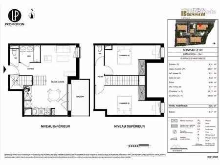 appartement t3 duplex neuf
