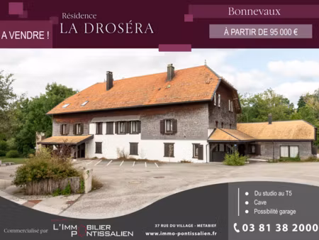 achat appartement 4 pièces 73m² bonnevaux 25560