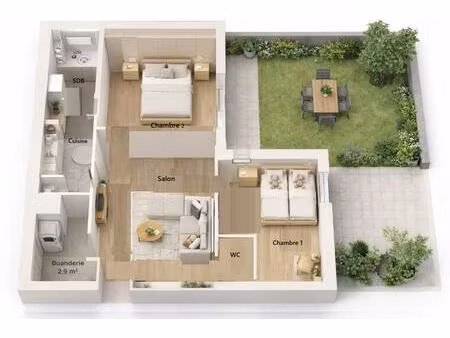 appartement 3 pièce(s) 67 m2