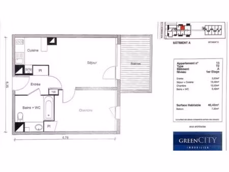 vente appartement 2 pièces 40 m² toulouse (31300)