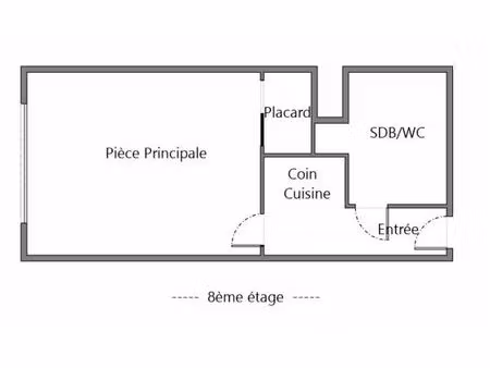 location appartement 1 pièce 20 m² à marseille 5 (13005)